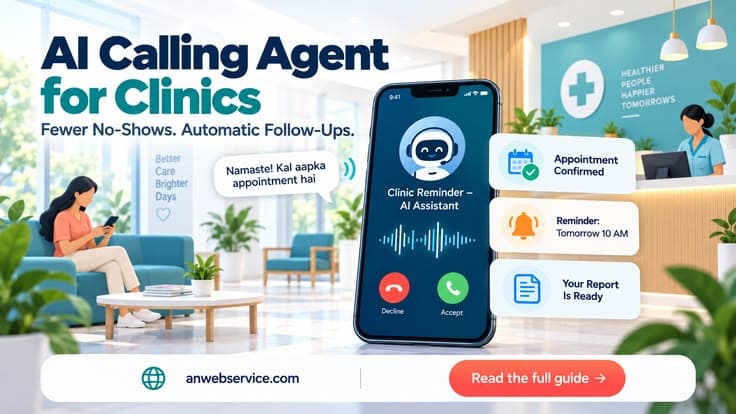 AI calling agent for clinics making appointment reminder and follow-up calls to patients