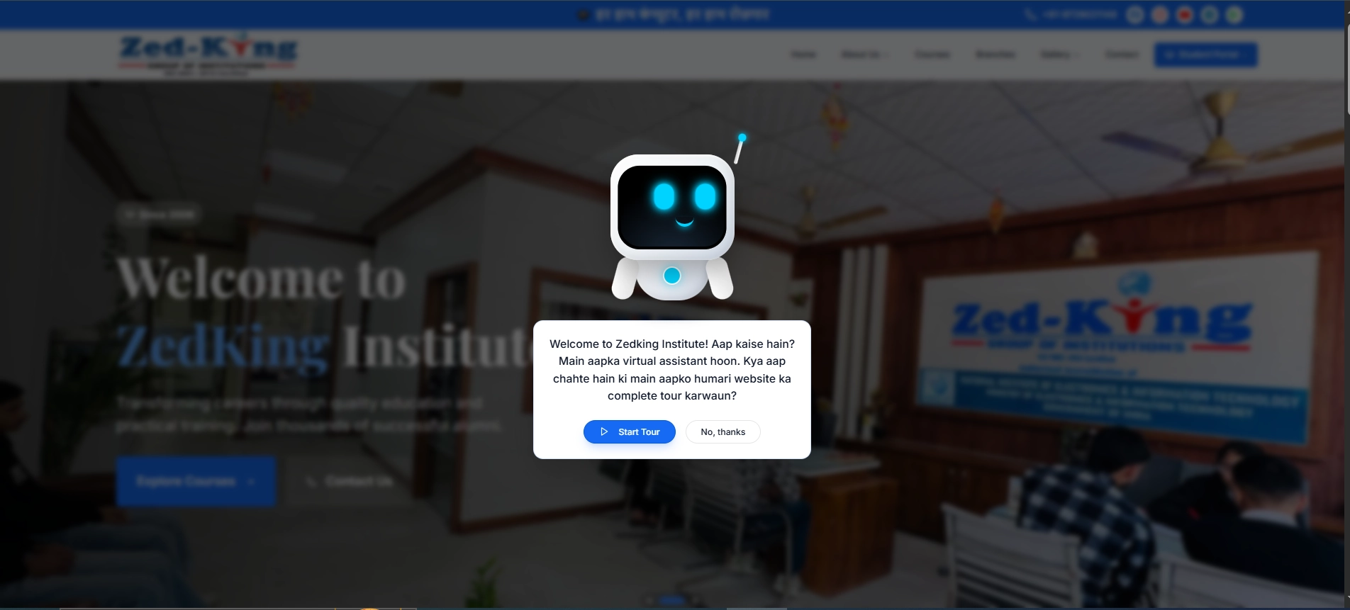 Zedking Computer Institute — Custom Educational Website built by A&N Web Services Kaithal
